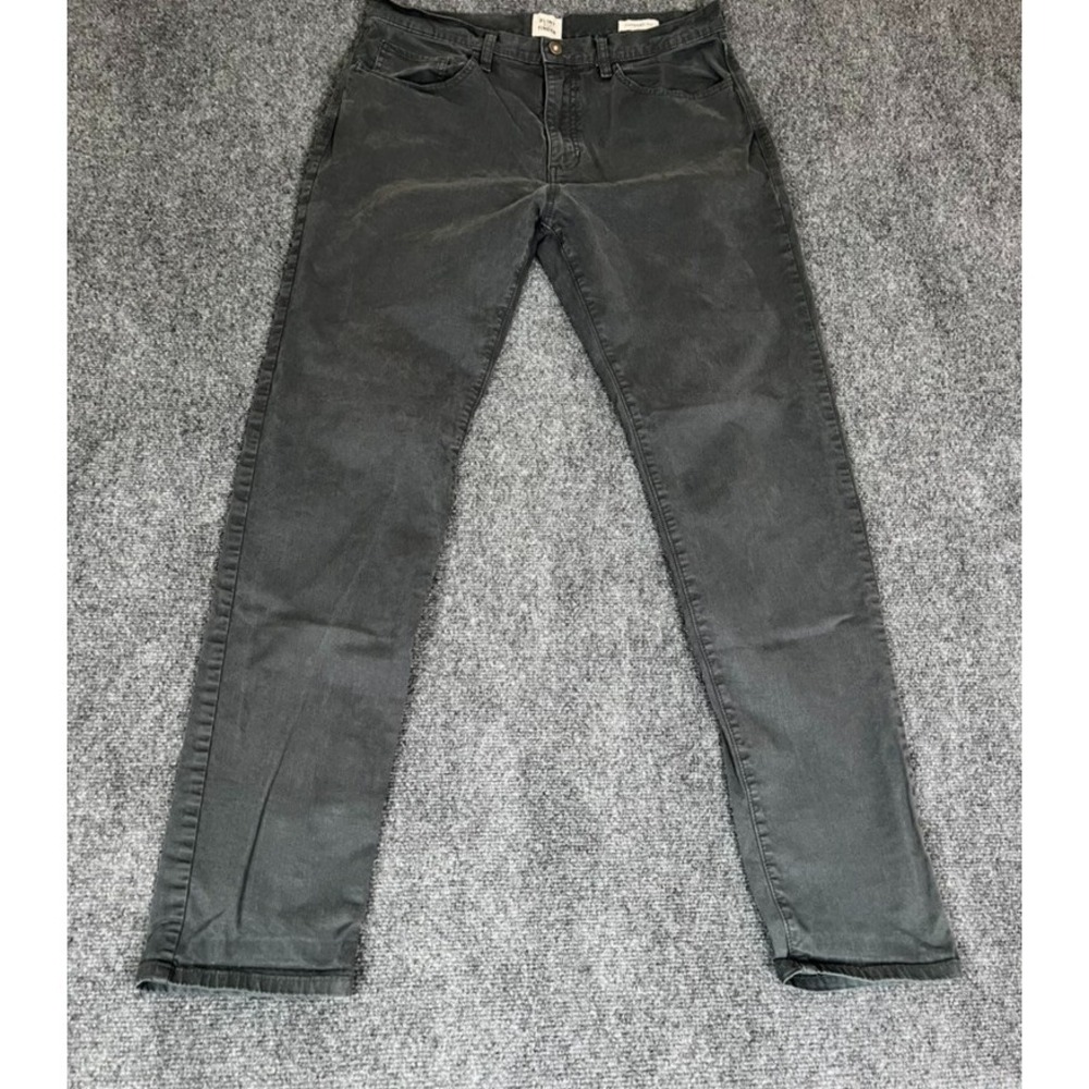 Flint and Tinder Mens Black Tapered Fit Cotton Spandex Jeans Pants Size 33X34